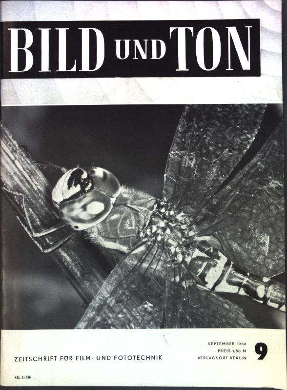 BILD UND TON magazine side cover Issue 9 September 1968