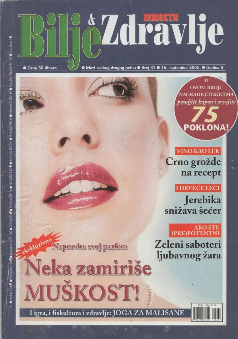 BILJE ZDRAVLJE magazine side cover Issue 37 16 September 2005