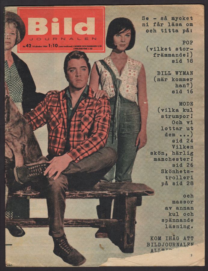 BILDJOURNALEN magazine side cover Issue 42 14 October 1964