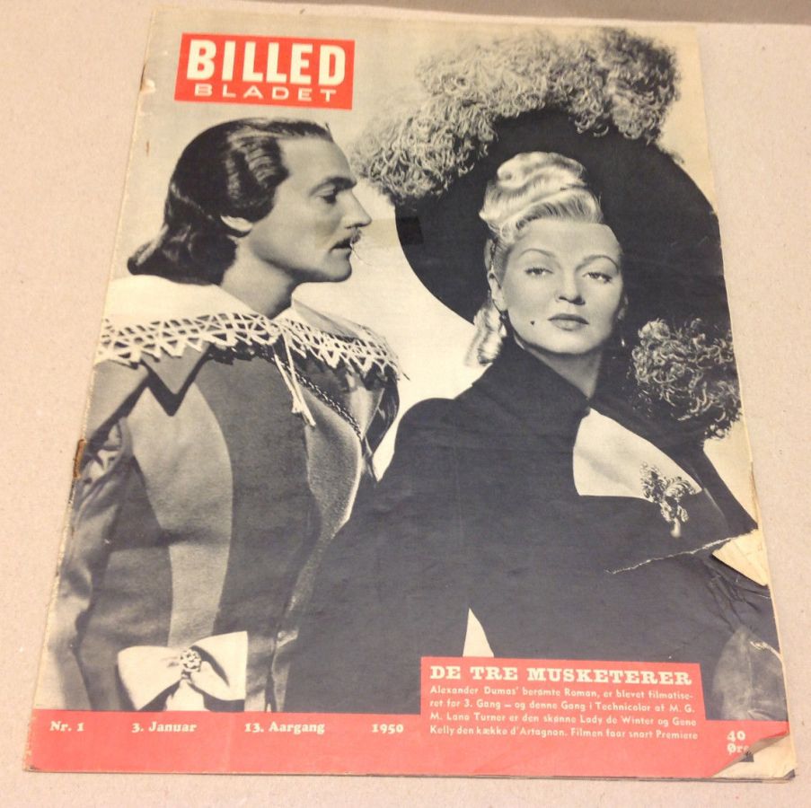 BILLED BLADET magazine side cover Issue 1 3 January 1950