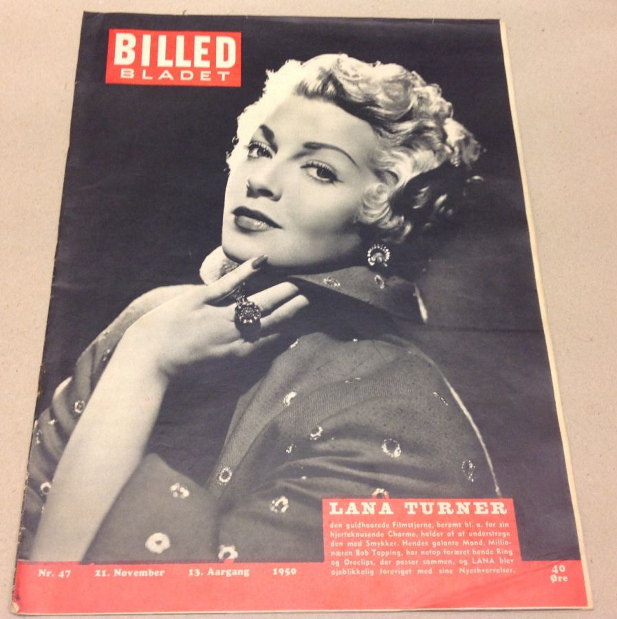 BILLED BLADET magazine side cover Issue 47 21 November 1950