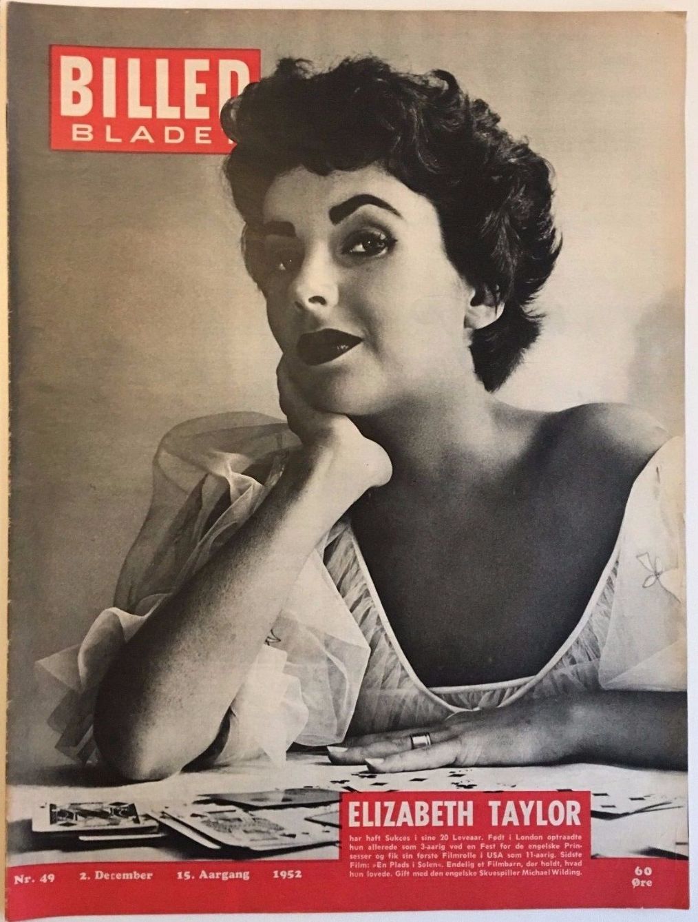 BILLED BLADET magazine side cover Issue 49 2 December 1952