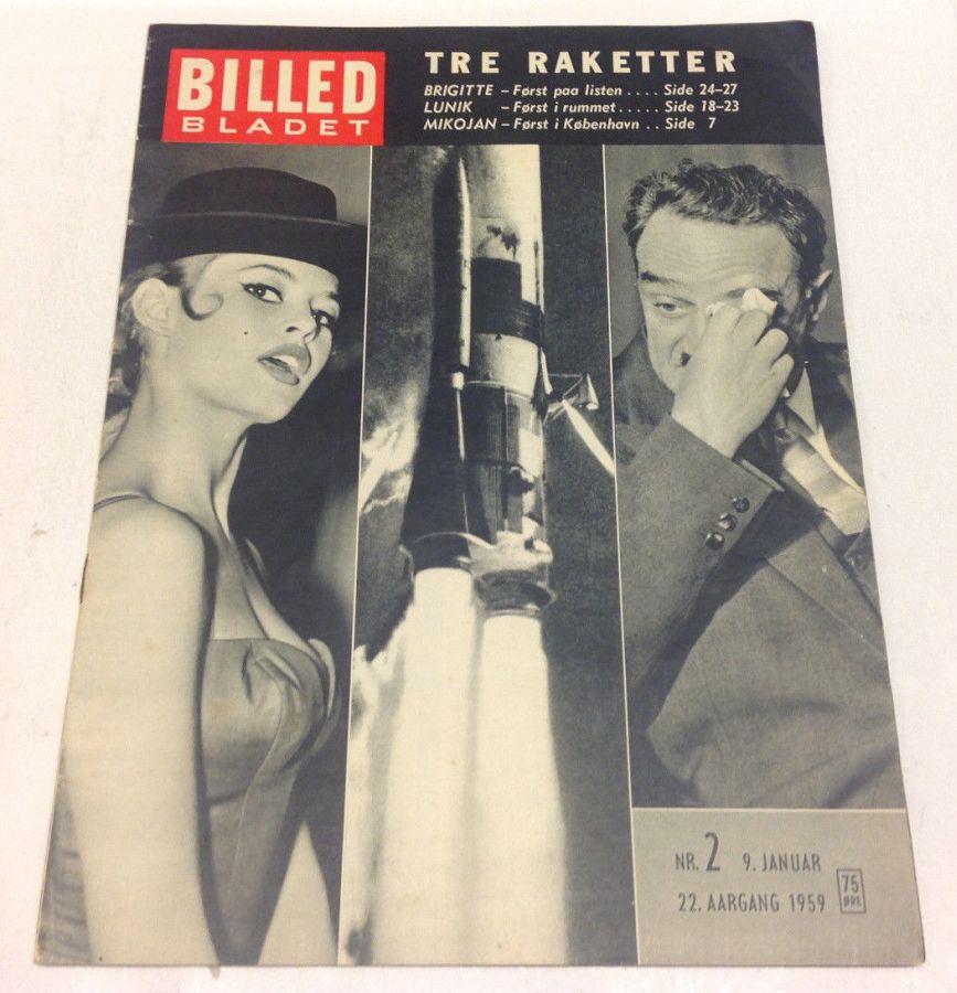 BILLED BLADET magazine side cover Issue 2 9 January 1959