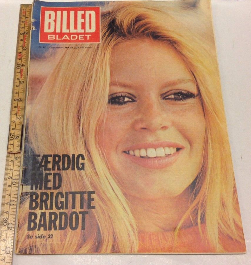 BILLED BLADET magazine side cover Issue 47 21 November 1969