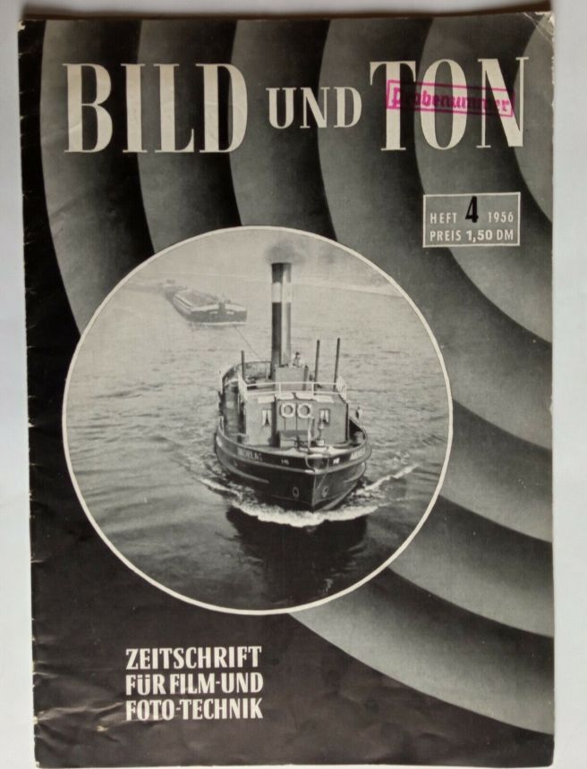 BILD UND TON magazine side cover Issue 4   1956