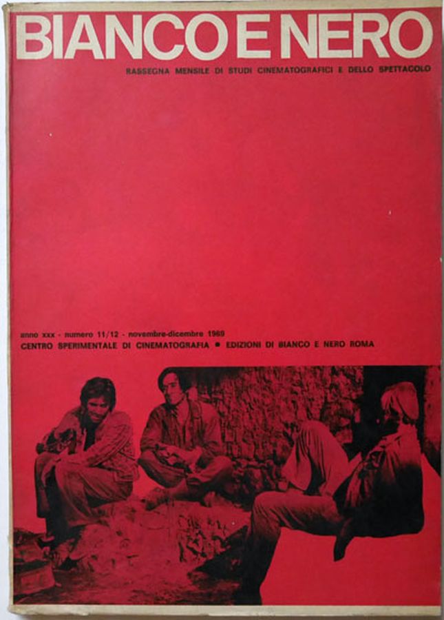 BIANCO E NERO magazine side cover  November/December 1969