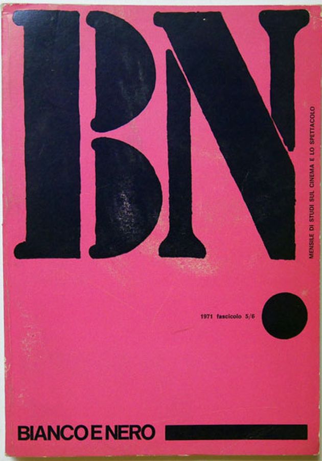 BIANCO E NERO magazine side cover  May/June 1971