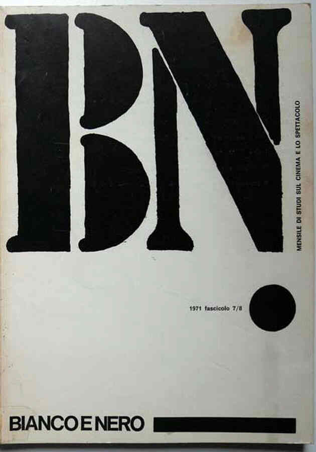 BIANCO E NERO magazine side cover  July/August 1971