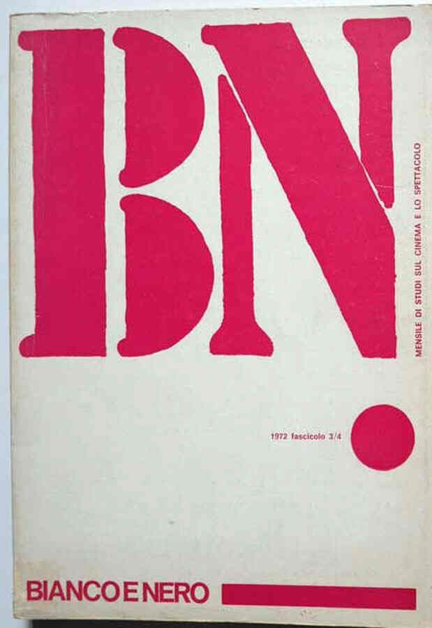 BIANCO E NERO magazine side cover  March/April 1972