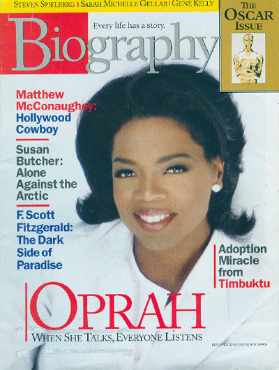 BIOGRAPHY magazine side cover  March 1999
