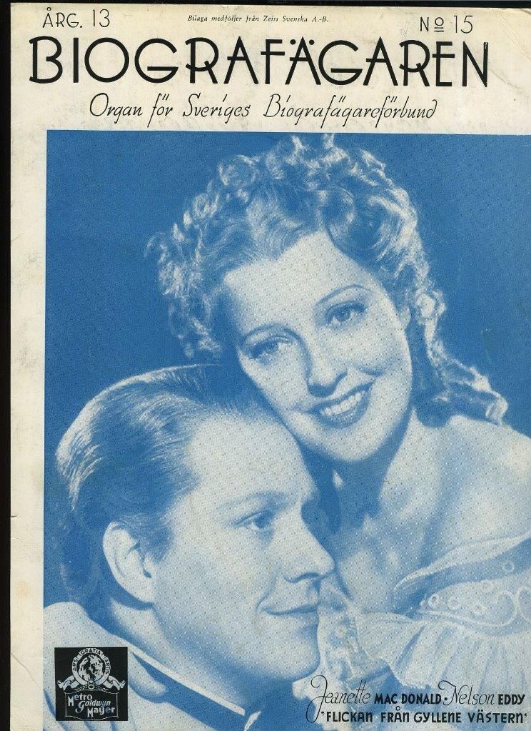 BIOGRAFAGAREN magazine side cover Issue 15  1939