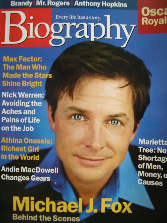 BIOGRAPHY magazine side cover March 2000