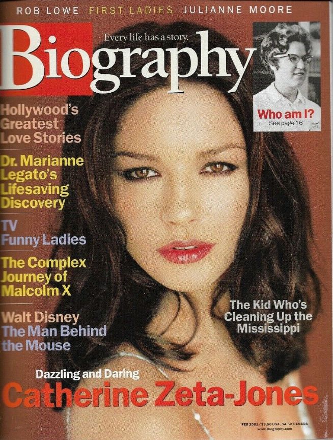BIOGRAPHY magazine side cover February 2001