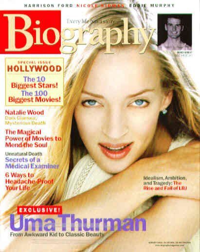BIOGRAPHY magazine side cover August 2002