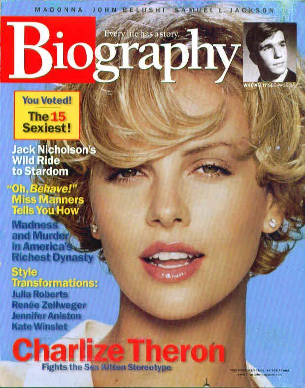 BIOGRAPHY magazine side cover November 2002