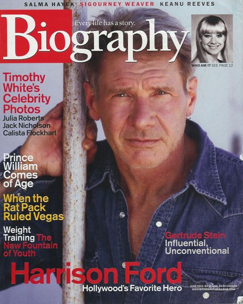 BIOGRAPHY magazine side cover June 2003