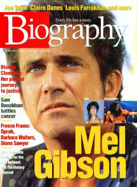 BIOGRAPHY magazine side cover April 1997