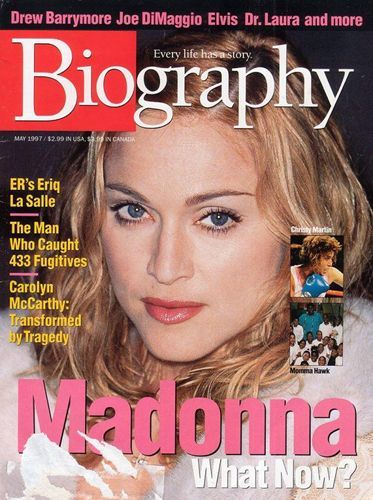 BIOGRAPHY magazine side cover May 1997