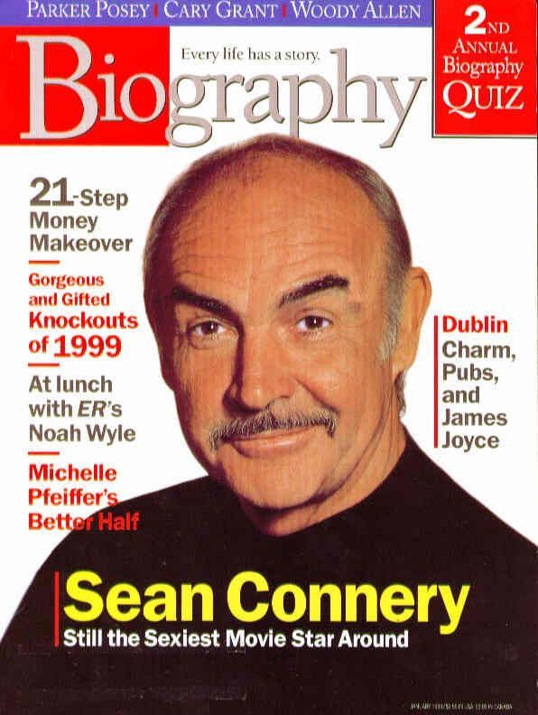 BIOGRAPHY magazine side cover January 1999
