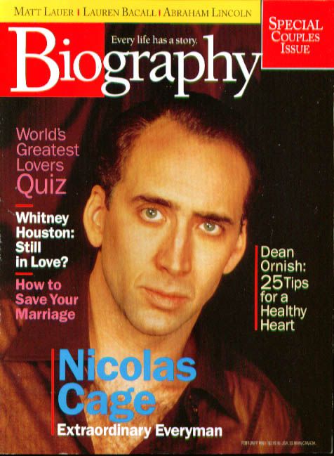 BIOGRAPHY magazine side cover February 1999