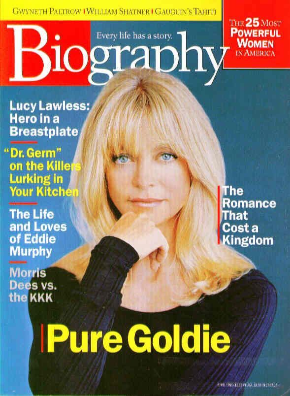BIOGRAPHY magazine side cover April 1999