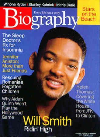 BIOGRAPHY magazine side cover July 1999
