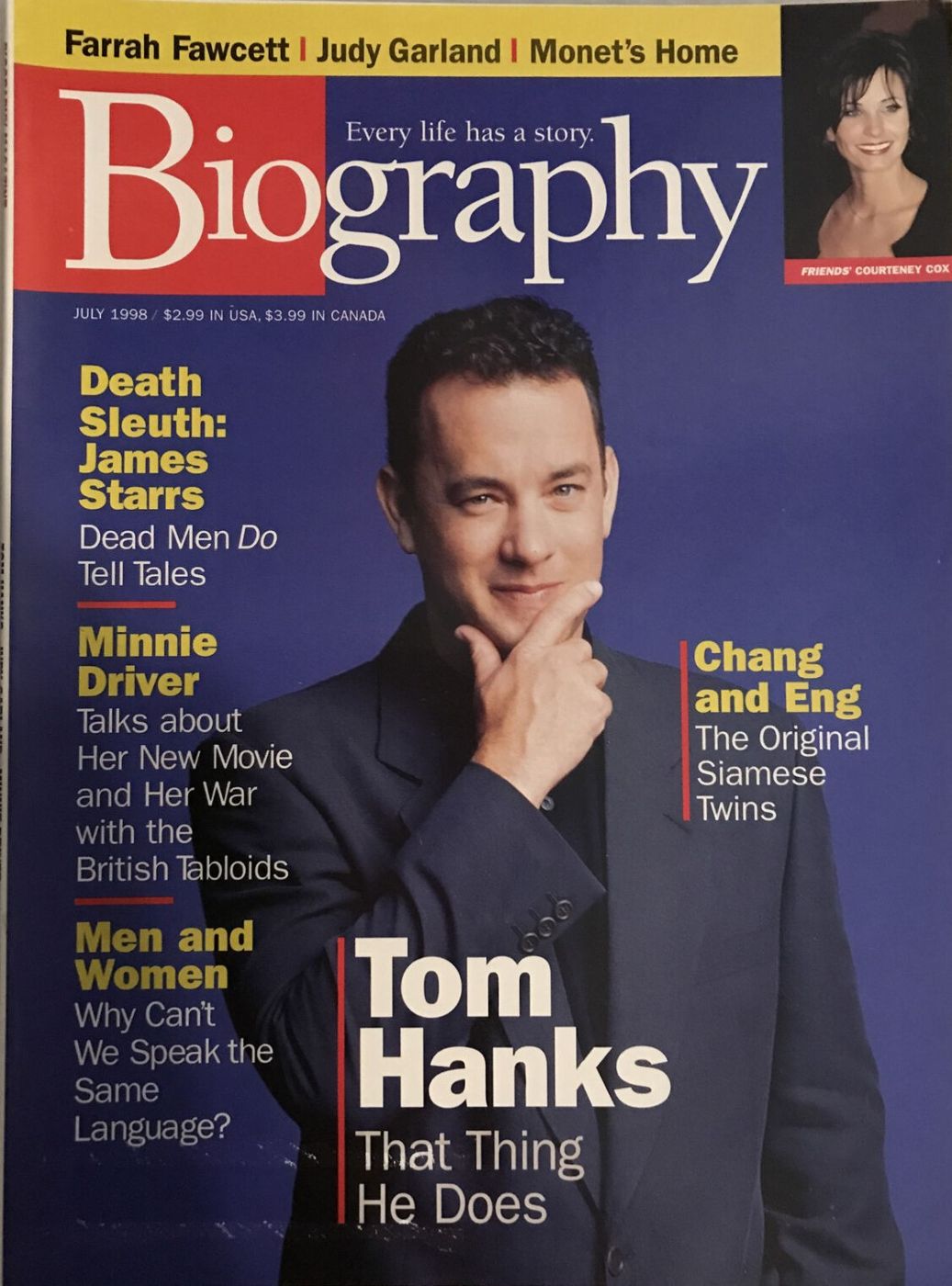 BIOGRAPHY magazine side cover  July 1998
