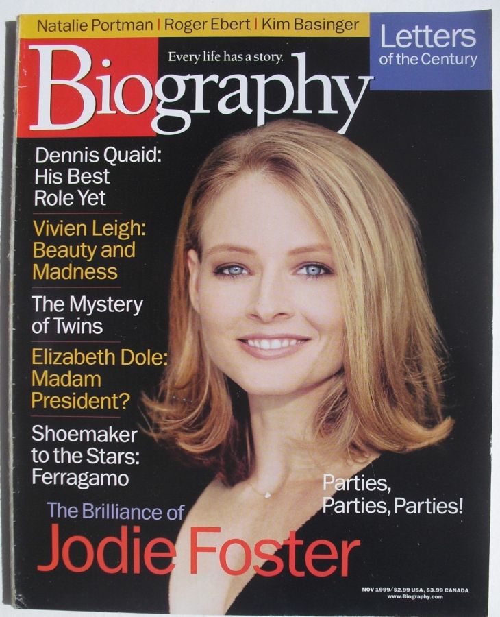 BIOGRAPHY magazine side cover  November 1999