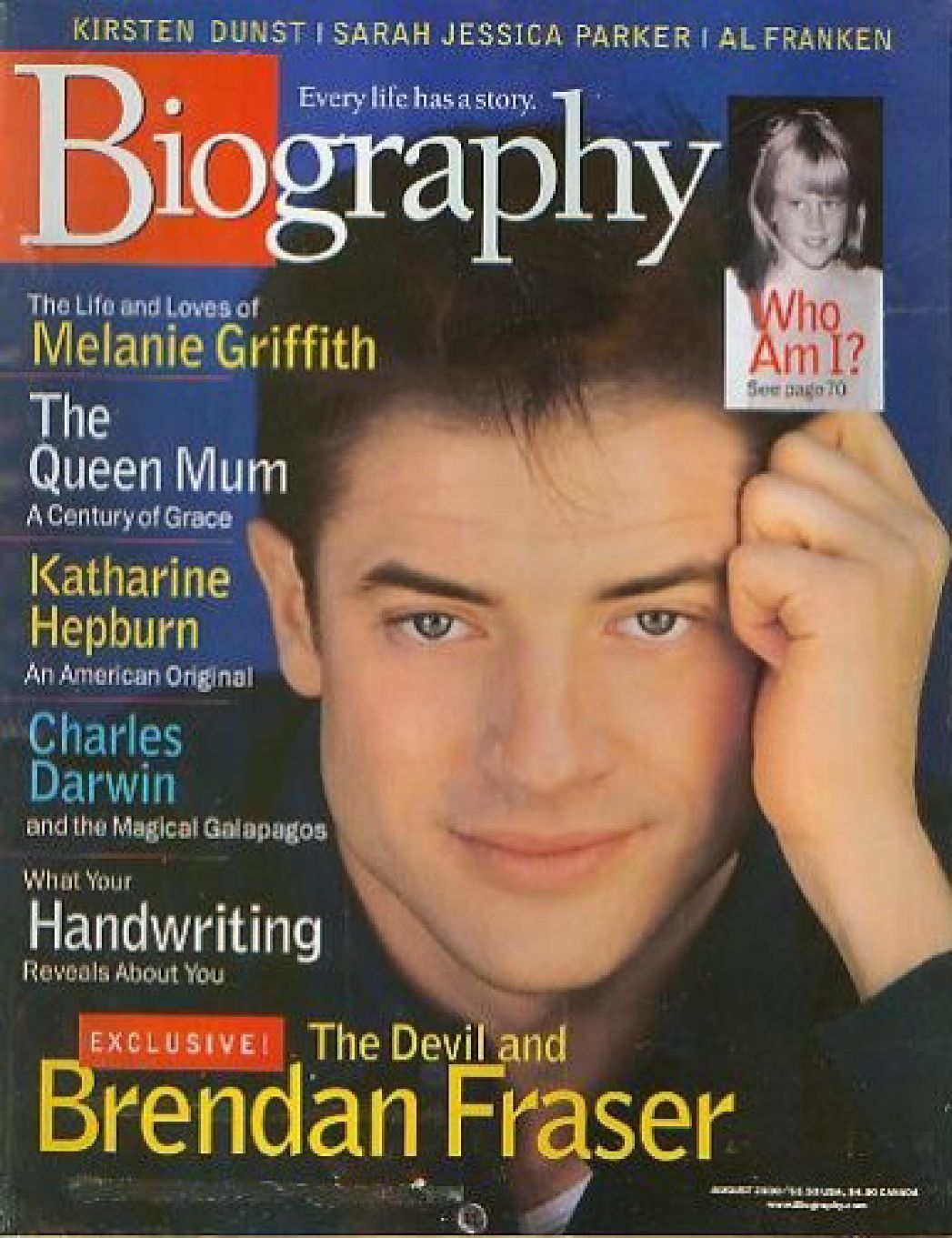 BIOGRAPHY magazine side cover  August 2000