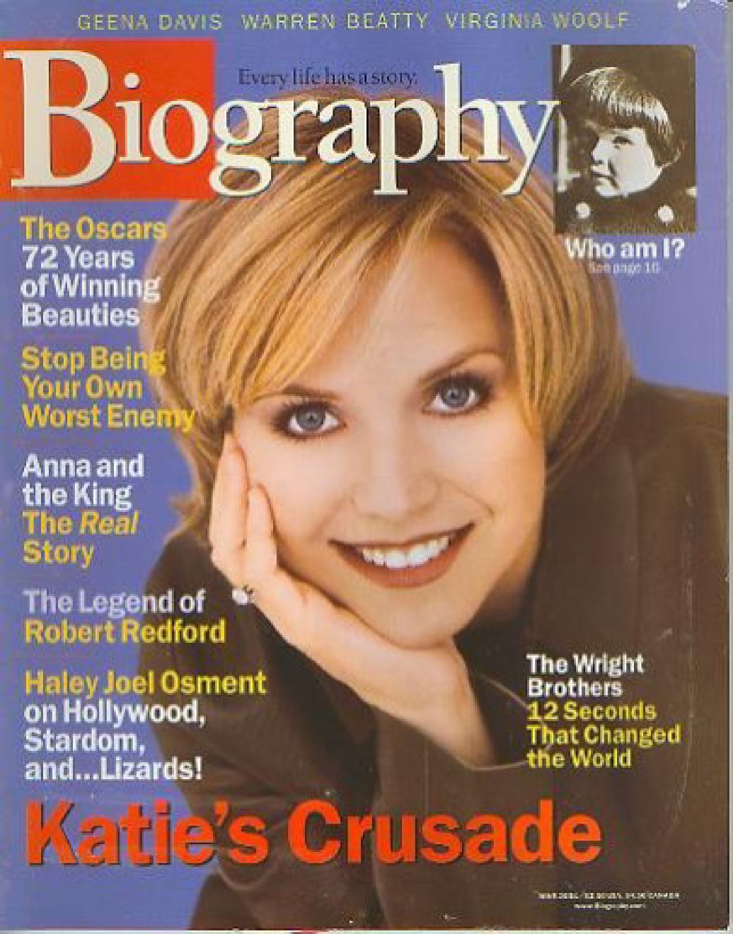 BIOGRAPHY magazine side cover  March 2001