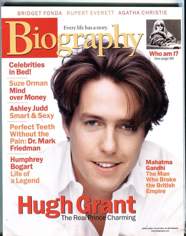 BIOGRAPHY magazine side cover  April 2001