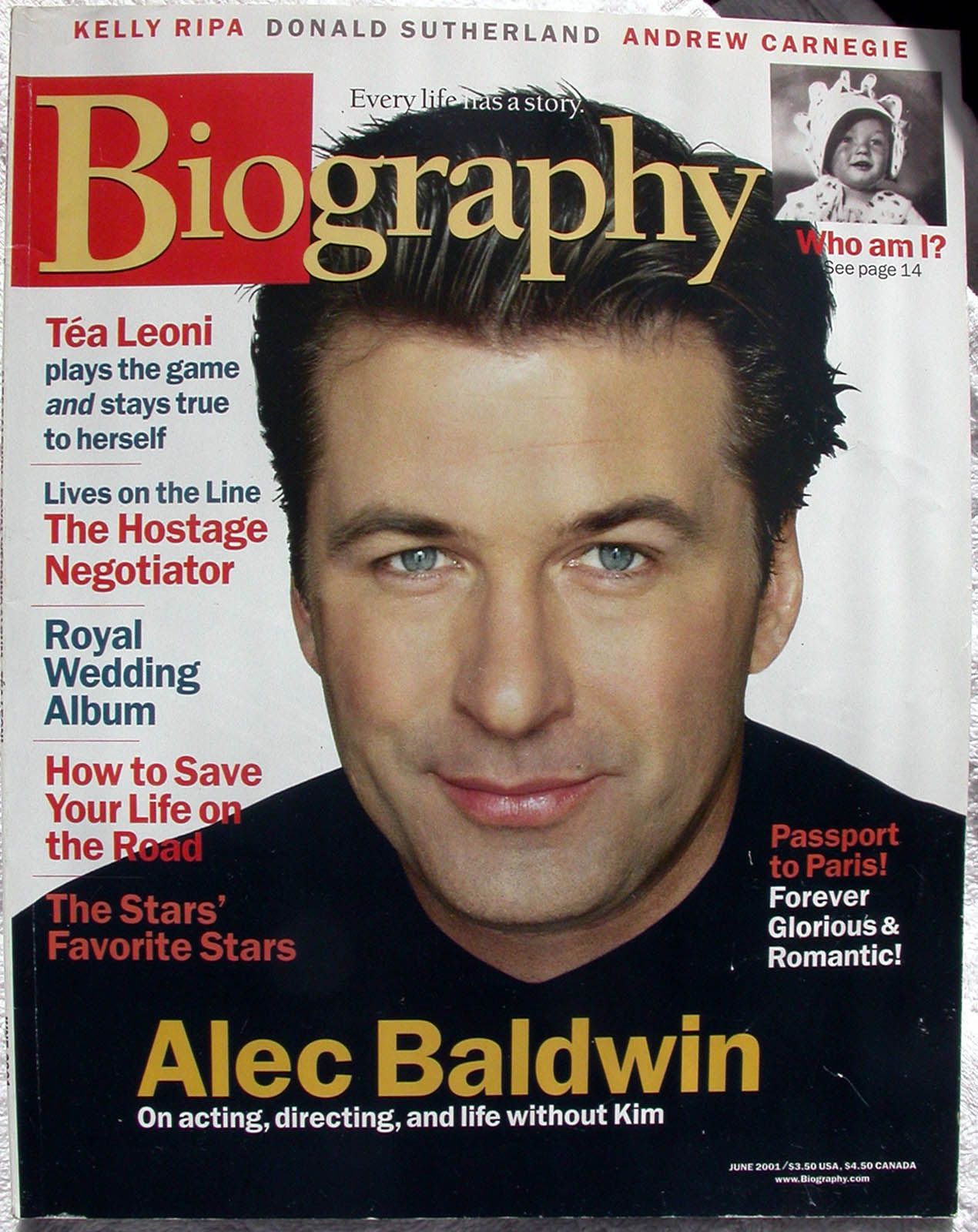 BIOGRAPHY magazine side cover  June 2001