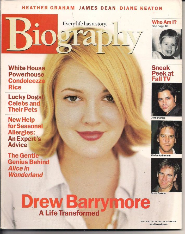 BIOGRAPHY magazine side cover  September 2001