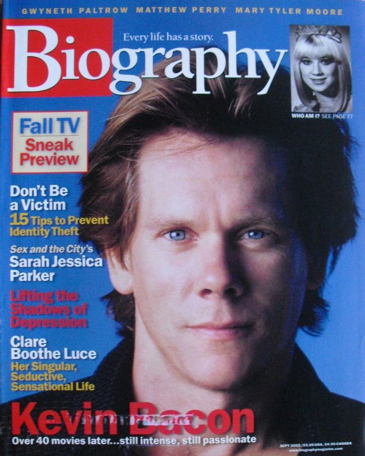 BIOGRAPHY magazine side cover  September 2002