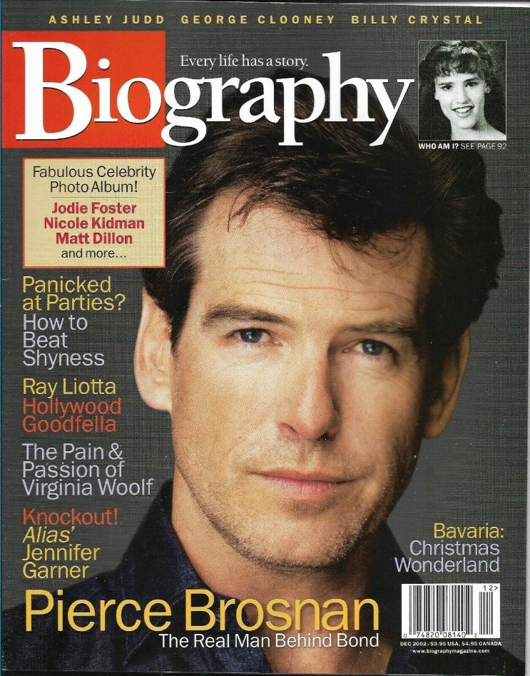 BIOGRAPHY magazine side cover  December 2002