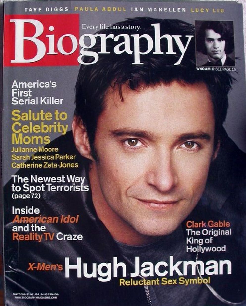 BIOGRAPHY magazine side cover  May 2003