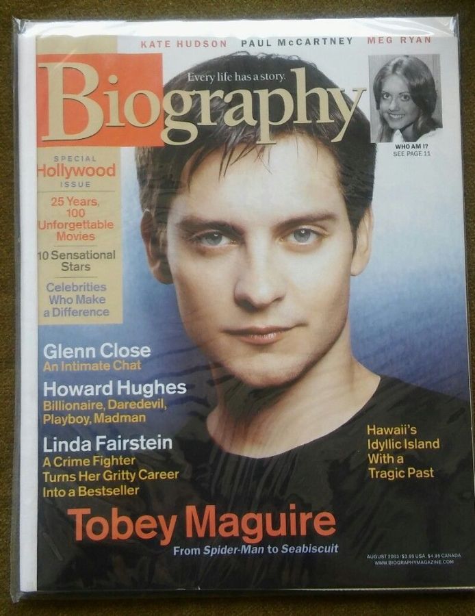 BIOGRAPHY magazine side cover  August 2003