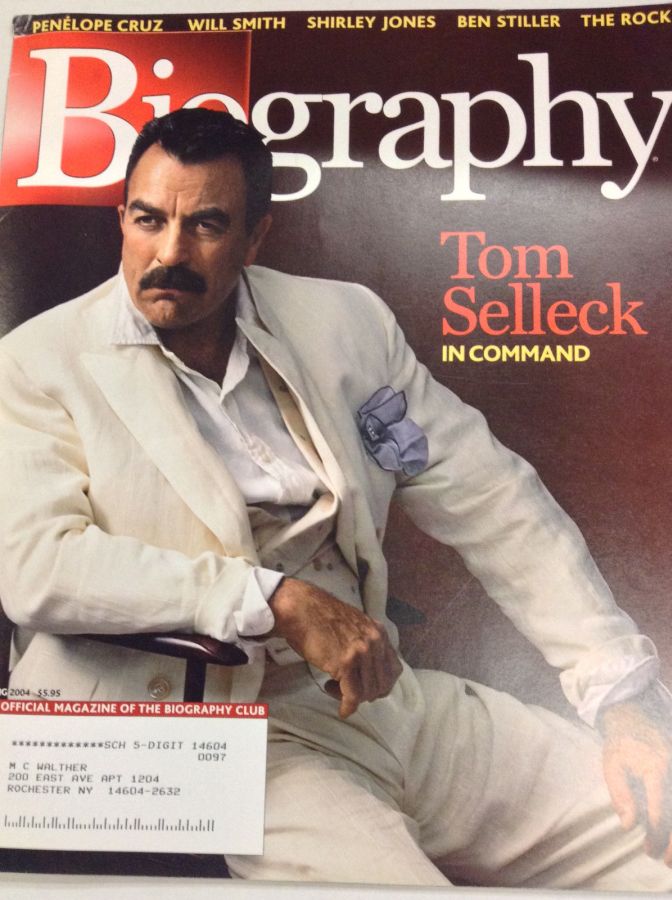 BIOGRAPHY magazine side cover Spring 2004
