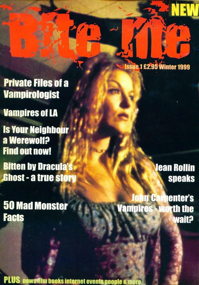 BITE ME magazine side cover Issue 1 Winter 1999