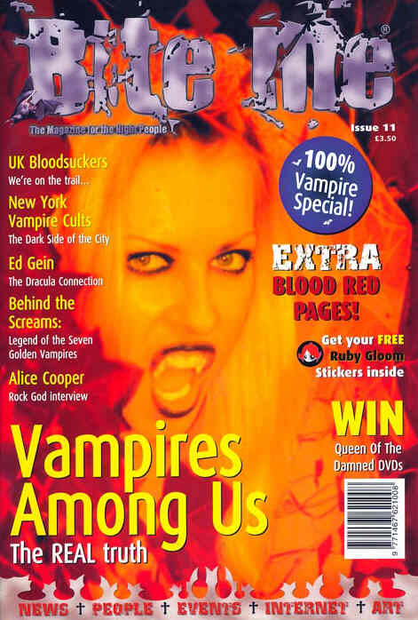 BITE ME magazine side cover Issue 11  2002