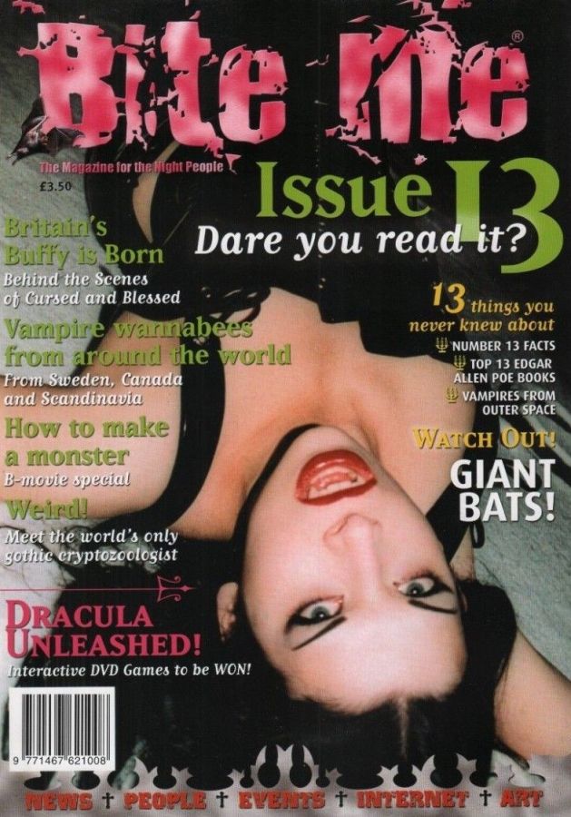BITE ME magazine side cover Issue 13  2002