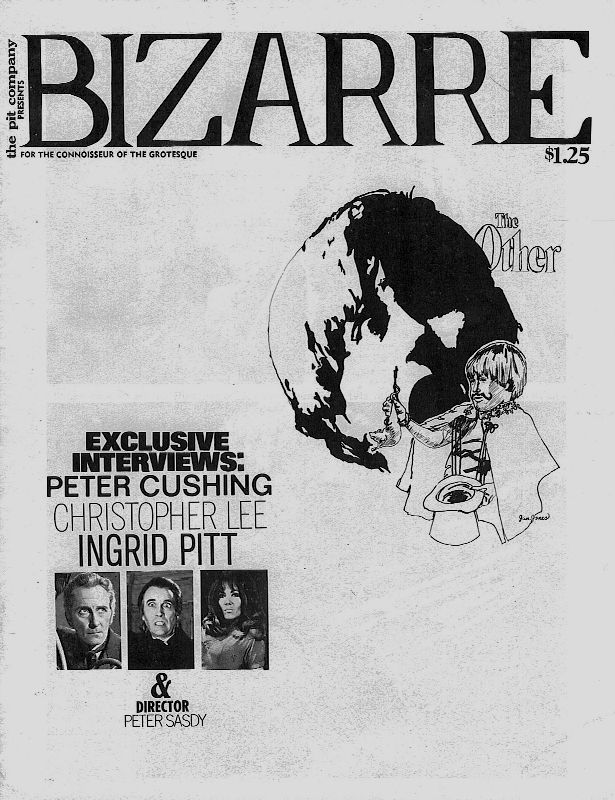 BIZARRE (USA) magazine side cover Issue 2  1973