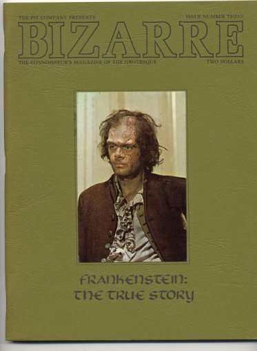BIZARRE (USA) magazine side cover Issue 3  1974