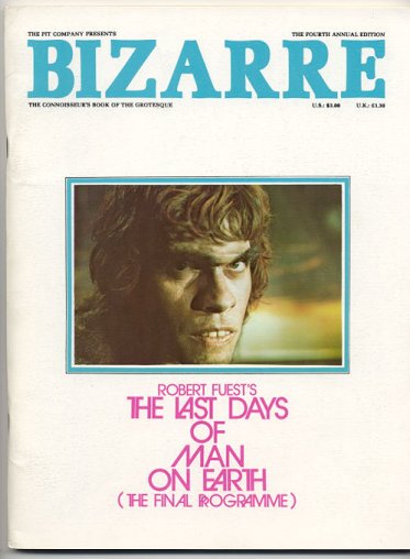 BIZARRE (USA) magazine side cover Issue 4  1975