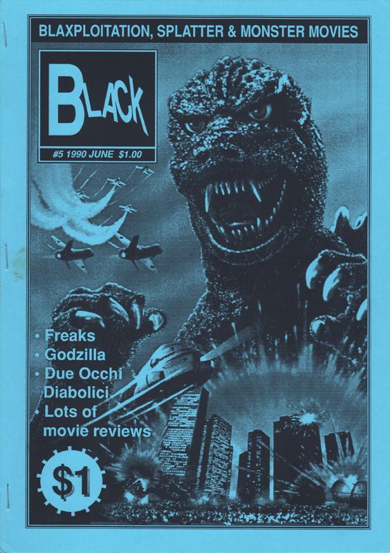 BLACK magazine side cover Issue 5  June 1990