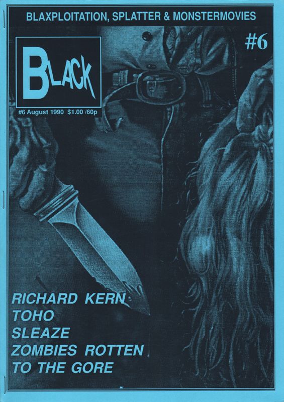 BLACK magazine side cover Issue 6  August 1990