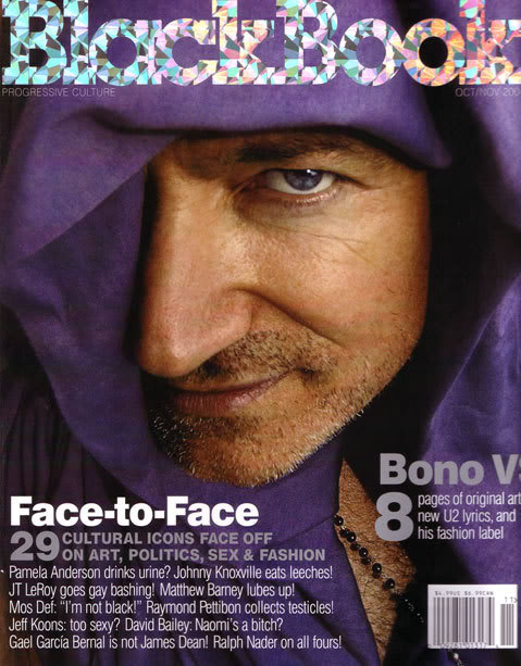 BLACK BOOK magazine side cover October-November 2007