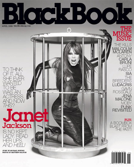 BLACK BOOK magazine side cover April 2008