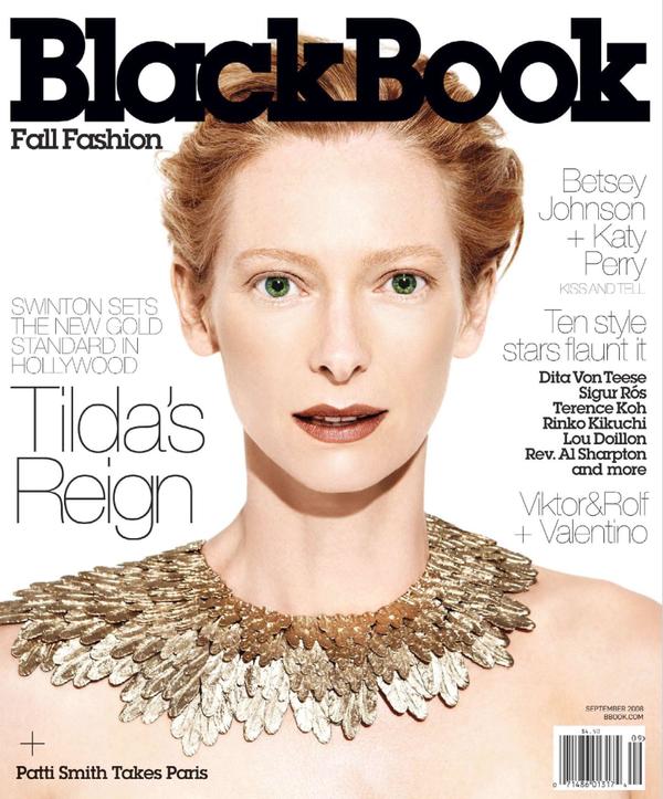 BLACK BOOK magazine side cover September 2008