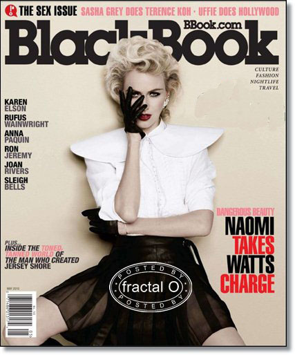 BLACK BOOK magazine side cover May 2010